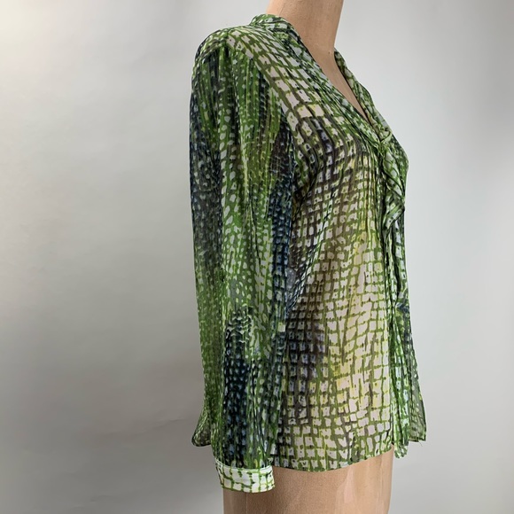 Jones New York animal print blouse size 10P - Picture 2 of 6